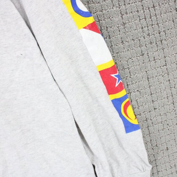 Lakai Shirt Mens XL Light Gray Long Sleeve Flags Crewneck Chocolate Graphic Logo - Picture 4 of 8